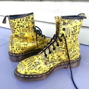 Vintage Yellow London Doc Marten 1460